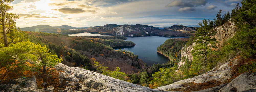 Panorama View from Cliff Edge at Mountain Outlook 