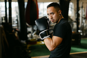 Boxer Holds up Fists