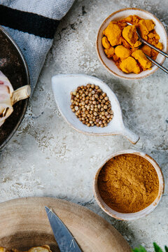 Ingredients for shawarma spice paste