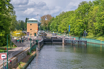 Spandau locks on the river Havel in Berlin, Germany