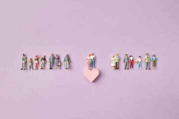 Couple and relatives