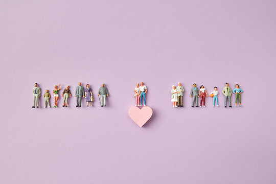 Couple and relatives