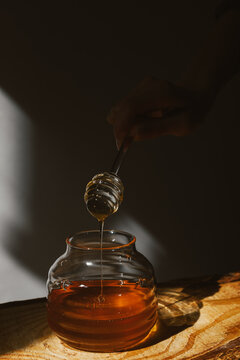 jar of honey.