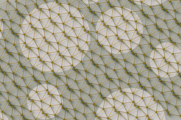 Abstract goldish grid on grey background