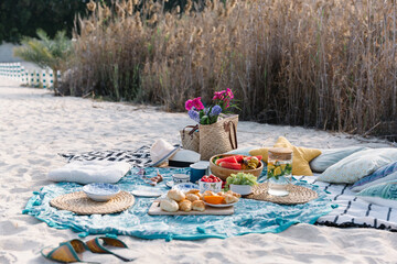 A picnic on the beach