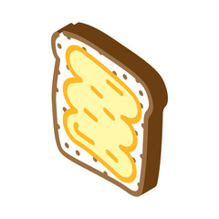 bread piece with peanut butter isometric icon vector. bread piece with peanut butter sign. isolated symbol illustration