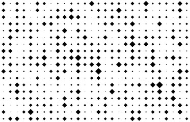 Abstract monochrome background with random rhombuses. Stylish modern dotted texture.