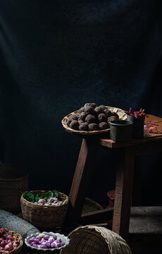 Sun dried seasoning balls (vadagam) from South India