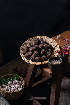 Sun dried seasoning balls (vadagam) from South India