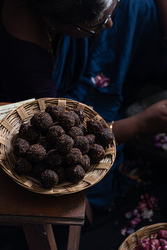 Sun dried seasoning balls (vadagam) from South India