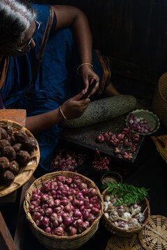 Sun dried seasoning balls (vadagam) from South India