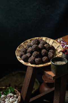 Sun dried seasoning balls (vadagam) from South India