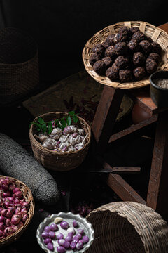 Sun dried seasoning balls (vadagam) from South India