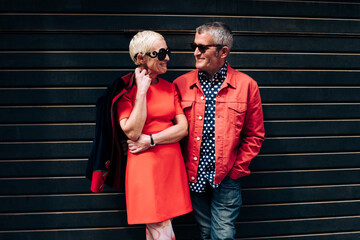 Stylish middle age couple