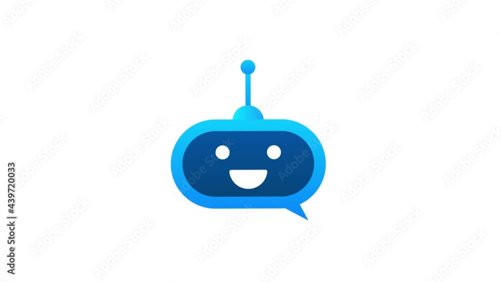 Poster robot icon. bot sign design. chatbot symbol concept. voice support service bot. online support bot. 