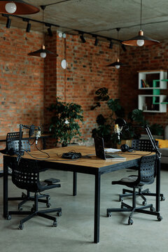 Modern podcast office