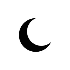 Fototapeta na wymiar Moon icon vector. Moon an star icon. Logo illustration on white background. Flat design style.
