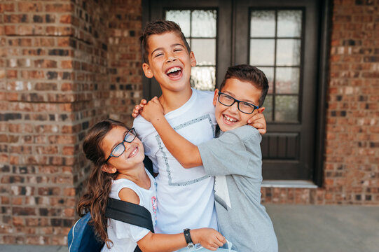 Silly first morning of school portrait. 