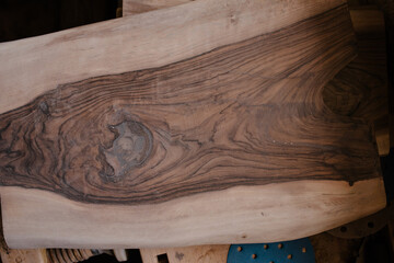 Wood board in a workshop