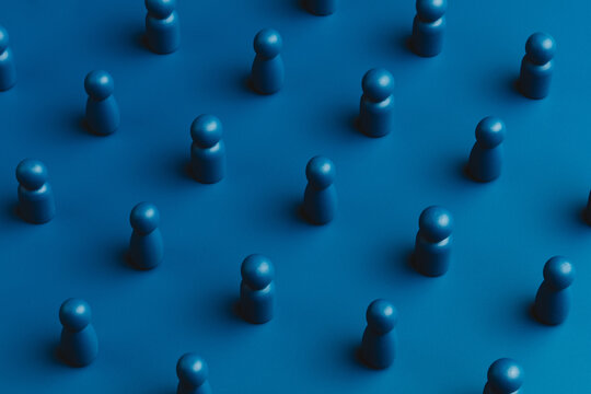 Representation of a network connections in blue tones