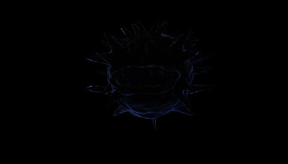 3d illustration of a deep sea monster fish © misterfatz