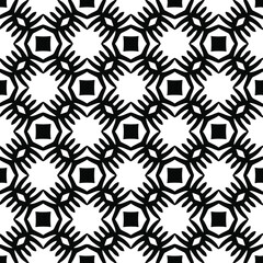 floral seamless pattern background.Geometric ornament for wallpapers and backgrounds. Black and white pattern. 