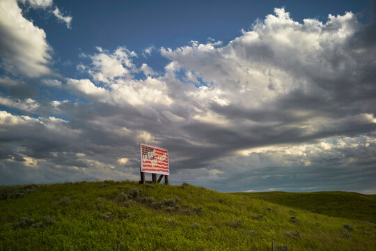 The prairie landscape in Montana.