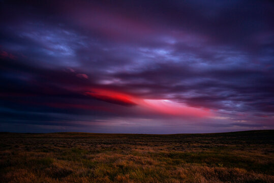 The prairie landscape in Montana.