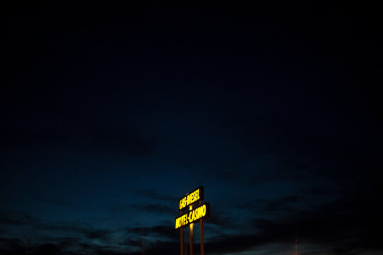 A midnight gas sign.