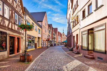 Fototapeta na wymiar Cityscape of Gemüden am Main, Bavaria, Germany