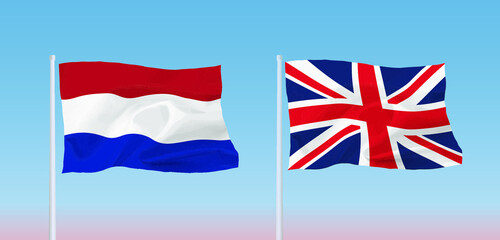 イギリスとオランダの国旗