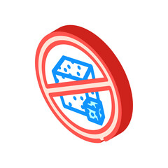 sugar free canteen mark isometric icon vector. sugar free canteen mark sign. isolated symbol illustration