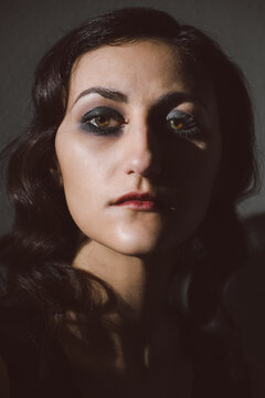 A retro portrait of a girl.