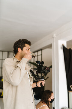 Stressed cameraman