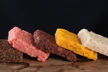 Coconut candy coconut, Brazilian sweet on rustic wood