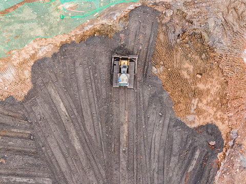top view of excavator