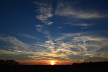 sunset in the sky