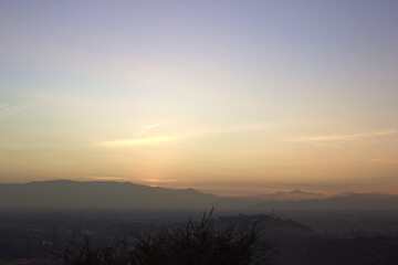 sunset in the mountains