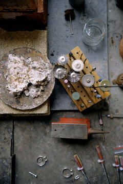 Working Table Of A Jeweler