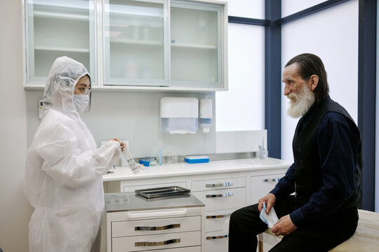 Preparation for medical test on coronavirus 
