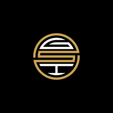 GSI creative letter logo design vector icon 