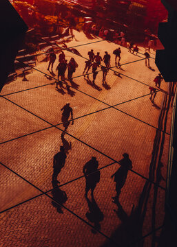 Shadows of people