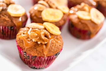 Baking banana bread
