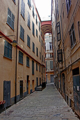 Fototapeta na wymiar Genova street