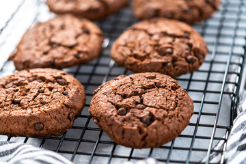 Double chocolate chip cookies