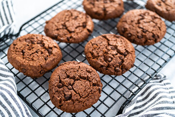 Double chocolate chip cookies