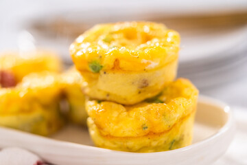 Bacon and cheese egg muffin