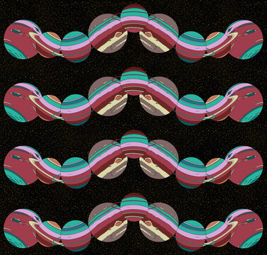 Planets In A Row Pattern