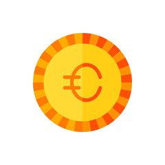 Europe Euro, Money, Coin Flat Icon Logo Illustration Vector Isolated. Finance and Currency Icon-Set. Suitable for Web Design, Logo, App, and Upscale Your Business.