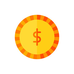 Fototapeta premium US Dollar, Money, Coin Flat Icon Logo Illustration Vector Isolated. Finance and Currency Icon-Set. Suitable for Web Design, Logo, App, and Upscale Your Business.